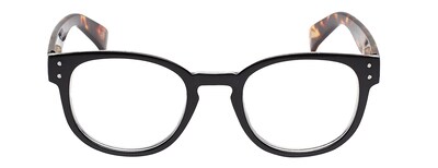 VK Couture +2.00 Strength High Fashion Reading Glasses, Black Demi (E1308)