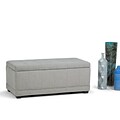 Simpli Home Westchester Storage Ottoman in Cloud Grey Linen Look Fabric (3AXCOT-246-CLG)