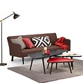 Simpli Home Aubrey 55 x 23.5 inch 3 Pc Nesting Coffee Table Set in Midnight Black Red and White (AXCABY-02)