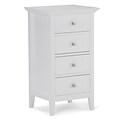 Simpli Home Acadian 18 x 32 inch 4 Drawer Floor Cabinet in White (AXCBCACA-02)