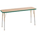ECR4Kids T-Mold Adjustable Ball 60 x 18 Rectangle Laminate Activity Table Maple/Green/Sand (ELR-14127-MGNSD-TB)