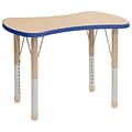 ECR4Kids Thermo-Fused Adjustable 36 Bowtie Laminate Activity Table Maple/Blue/Sand (ELR-14229-MPBLSDCH)