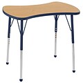 ECR4Kids Thermo-Fused Adjustable Ball 36 Bowtie Laminate Activity Table Oak/Navy (ELR-14229-OKNVNVTB)