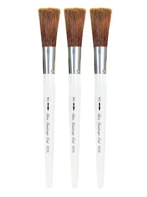 Silver Brush Silver Jumbo Oil Brushes oval medium [Pack of 3] (PK3-8036-MD)