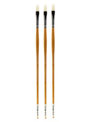 Grumbacher Bristlette Oil and Acrylic Brushes 4 flat [Pack of 3] (PK3-4720F.4)