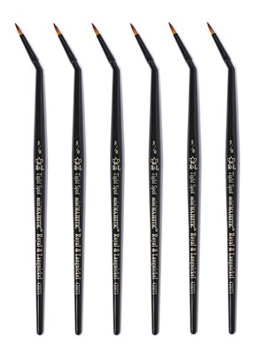Royal and Langnickel Series 4200 Mini-Majestic Brushes 5/0 tight spot [Pack of 6] (PK6-R4200TS-5/0)