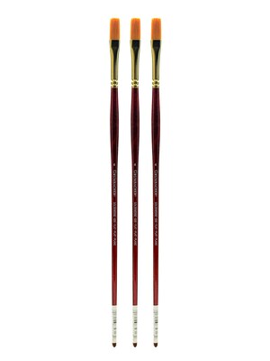 Grumbacher Goldenedge Oil and Acrylic Brushes 4 flat [Pack of 3] (PK3-630F4G)