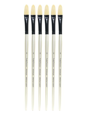 Robert Simmons Simply Simmons Long Handle Brushes 8 bristle filbert [Pack of 6] (PK6-255142008)