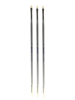 Silver Brush Silverwhite Series Synthetic Brushes Long Handle 2 bright [Pack of 3] (PK3-1502-2)