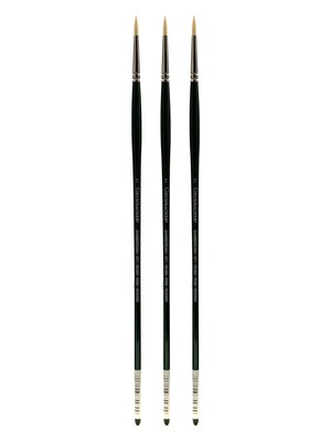 Grumbacher Gainsborough Oil and Acrylic Brushes 2 round [Pack of 3] (PK3-1271R.2)