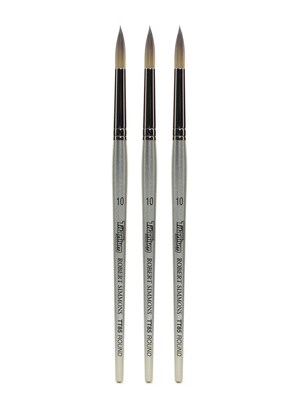 Robert Simmons Titanium Brushes Short Handle Single Stock 10 round TT85 [Pack of 3] (PK3-225085010)