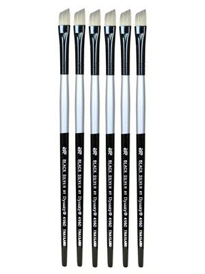 Dynasty Black Silver Angle Short Handle 3/8, Pack of 6 (PK6-32822)