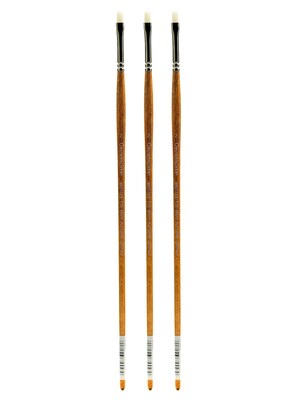 Grumbacher Bristlette Oil and Acrylic Brushes, 2 Bright, Pack of 3 (PK3-4720B.2)