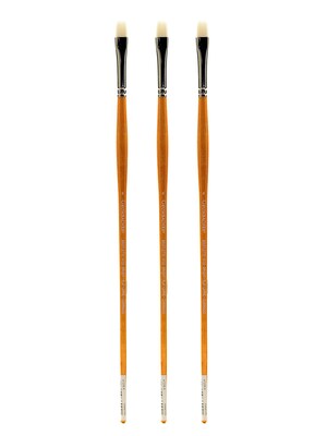 Grumbacher Bristlette Oil and Acrylic Brushes, 4 Bright, Pack of 3 (PK3-4720B.4)