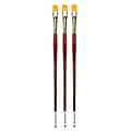 Grumbacher Goldenedge Oil and Acrylic Brushes 8 bright [Pack of 3] (PK3-630B8G)