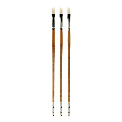 Grumbacher Bristlette Oil and Acrylic Brushes 4 filbert [Pack of 3] (PK3-4722.4)