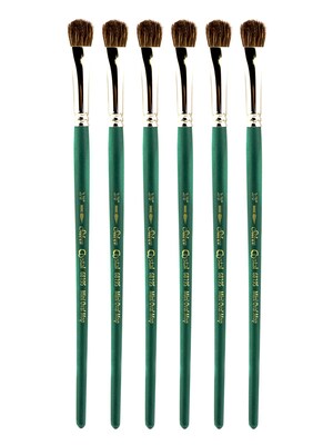 Silver Brush Crystal Series Brushes, 3/8 in. Mini Oval Mop 6819S, Pack of 6 (PK6-6819S-3/8 in)