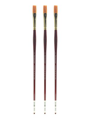 Grumbacher Goldenedge Oil and Acrylic Brushes 5 flat [Pack of 3] (PK3-630F5G)