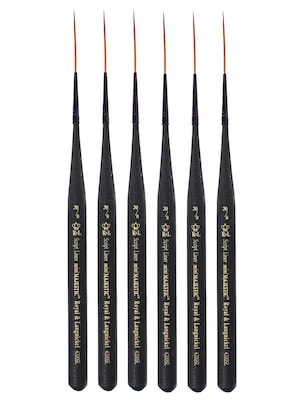 Royal and Langnickel Series 4200 Mini-Majestic Brushes 30/0 script liner [Pack of 6] (PK6-R4200SL-30/0)