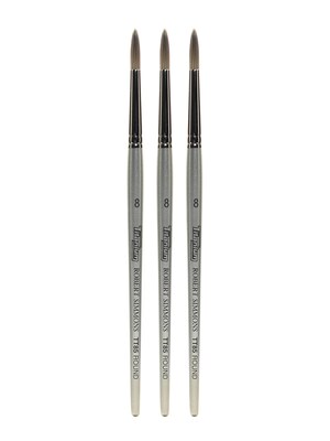 Robert Simmons Titanium Brushes Short Handle Single Stock 8 round TT85 [Pack of 3] (PK3-225085008)