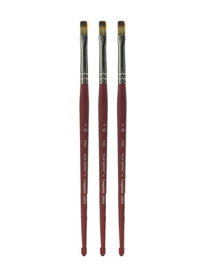 Royal and Langnickel Royal Sabletek Brushes, Short Handle 6 Bright L95010, Pack of 3 (PK3-L95010-6)