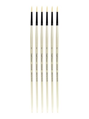 Robert Simmons Simply Simmons Long Handle Brushes 2 bristle round [Pack of 6] (PK6-255145002)