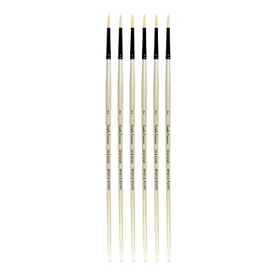 Robert Simmons Simply Simmons Long Handle Brushes 2 bristle round [Pack of 6] (PK6-255145002)
