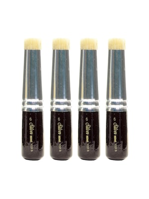 Silver Brush Series 1721s Stencil Mini Brush 6, Pack of 4 (PK4-1721S-6)
