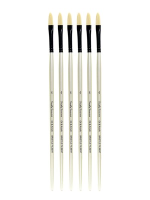 Robert Simmons Simply Simmons Long Handle Brushes 4 bristle filbert [Pack of 6] (PK6-255142004)