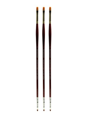 Grumbacher Goldenedge Oil and Acrylic Brushes, 2 Bright, Pack of 3 (PK3-630B2G)