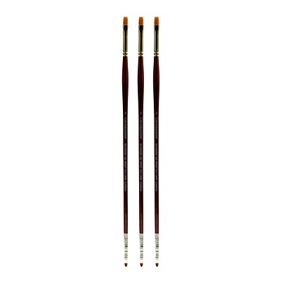 Grumbacher Goldenedge Oil and Acrylic Brushes 2 Bright Pack of 3 