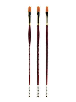 Grumbacher Goldenedge Oil and Acrylic Brushes, 4 Filbert, Pack of 3 (PK3-630T4G)