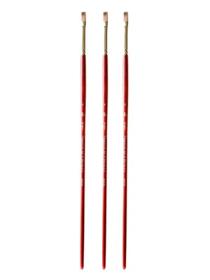 Princeton Series 4000 Heritage Best Synthetic Sable Brushes size 8 long handle bright [Pack of 3] (PK3-4000B-8)