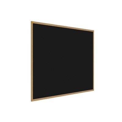 Ghent 4 H x 4 W Recycled Bulletin Board with Oak Finish Frame, Black (WTR44-BK)