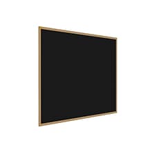 Ghent 4 H x 4 W Recycled Bulletin Board with Oak Finish Frame, Black (WTR44-BK)