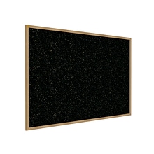 Ghent 4 H x 10 W Recycled Bulletin Board with Oak Finish Frame, Confetti (WTR410-CF)