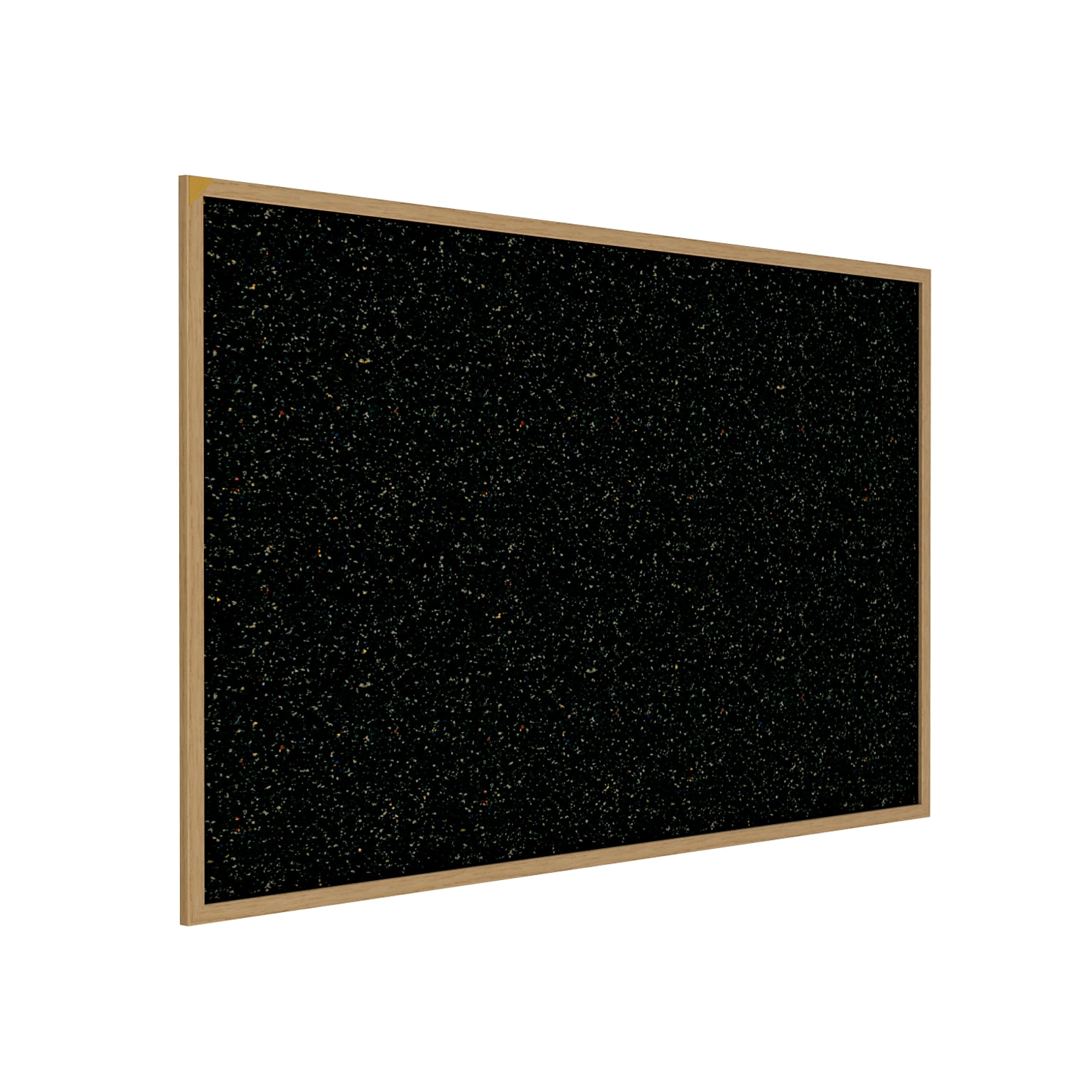 Ghent 4 H x 8 W Recycled Bulletin Board with Oak Finish Frame, Confetti (WTR48-CF)