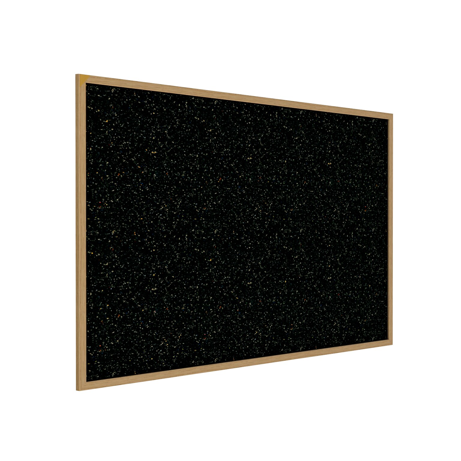 Ghent 4 H x 6 W Recycled Bulletin Board with Oak Finish Frame, Confetti (WTR46-CF)