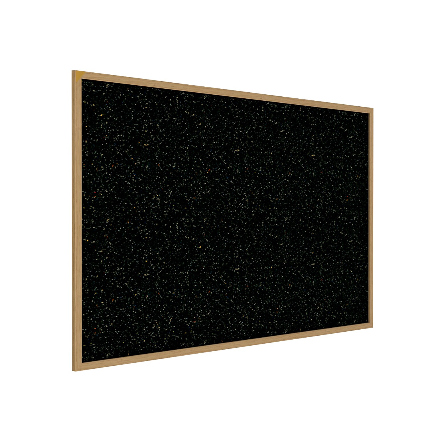 Ghent 3 H x 4 W Recycled Bulletin Board with Oak Finish Frame, Confetti (WTR34-CF)