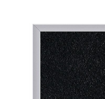 Ghent 3' H x 4' W Recycled Bulletin Board with Aluminum Frame, Black (ATR34-BK)