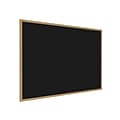 Ghent 2 H x 3 W Recycled Bulletin Board with Oak Finish Frame, Black (WTR23-BK)