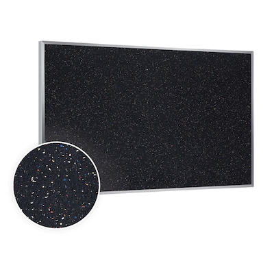Ghent 3' H x 4' W Recycled Bulletin Board with Aluminum Frame, Confetti (ATR34-CF)