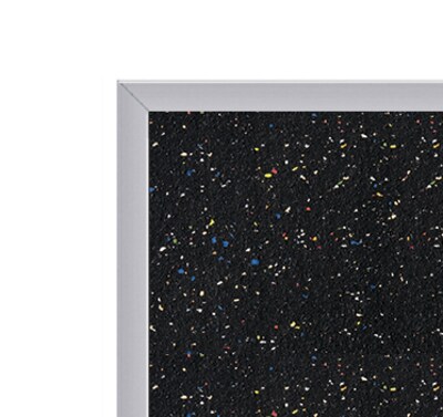 Ghent 3' H x 5' W Recycled Bulletin Board with Aluminum Frame, Confetti (ATR35-CF)