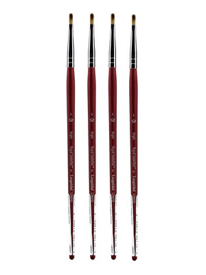 Royal and Langnickel Royal Sabletek Brushes Short Handle 1 bright L95010 [Pack of 4] (PK4-L95010-1)