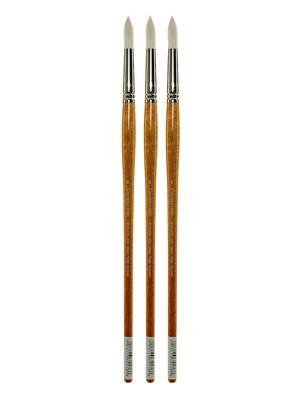 Grumbacher Bristlette Oil and Acrylic Brushes, 8 Round, Pack of 3 (PK3-4720R.8)