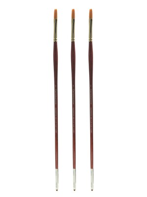 Grumbacher Goldenedge Oil and Acrylic Brushes, 2 Flat, Pack of 3 (PK3-630F2G)