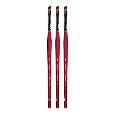 Royal and Langnickel Royal Sabletek Brushes Short Handle 1/4 in. angular L95060 [Pack of 3] (PK3-L95060-1/4)