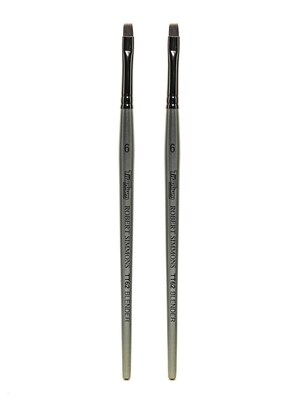 Robert Simmons Titanium Brushes Short Handle Single Stock 6 chisel blender TT62 [Pack of 2] (PK2-225062006)
