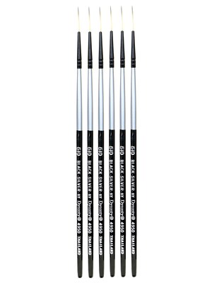 Dynasty Black Silver Long Liner Short Handle 5/0, 6/Pack (PK6-32765)