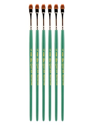 Silver Brush Crystal Series Brushes 1/4 in. filbert grass comb 6828S [Pack of 6] (PK6-6828S-1/4 in)